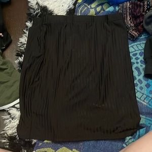 stripped black skirt